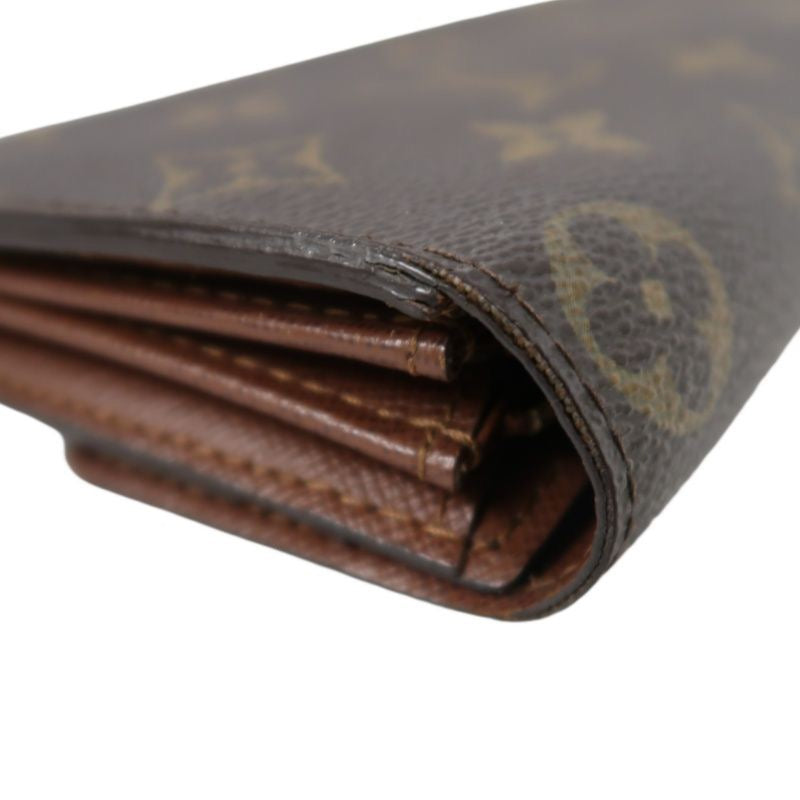 LOUIS VUITTON Monogram Brown Coated Canvas Long Wallet