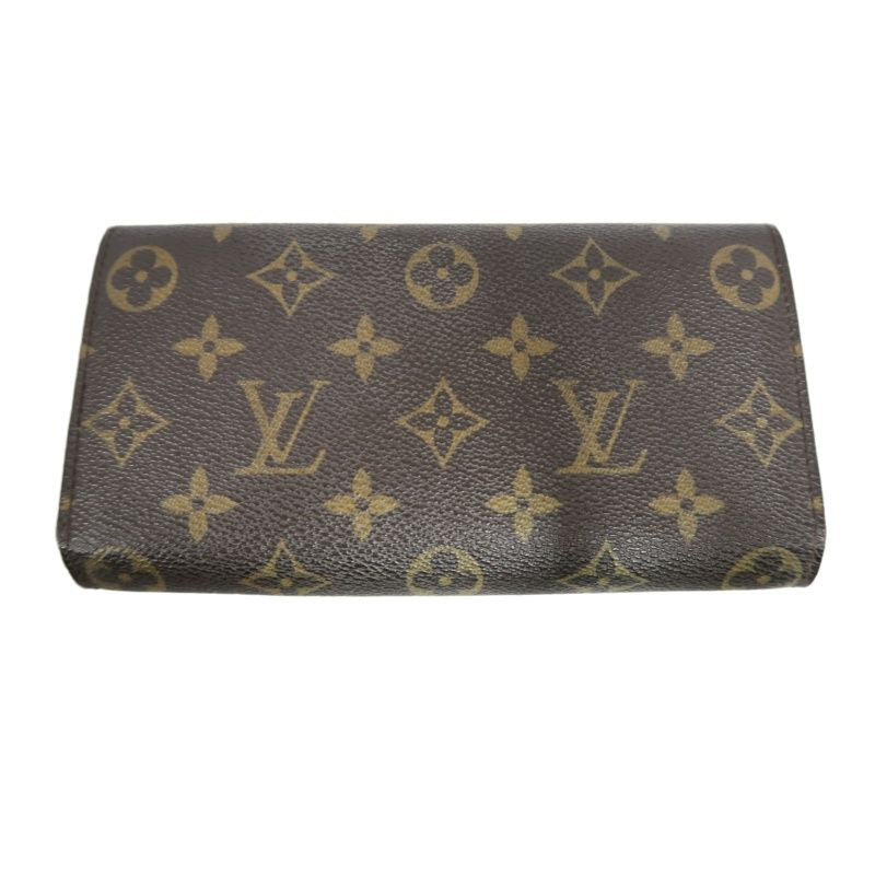 LOUIS VUITTON Monogram Brown Coated Canvas Long Wallet