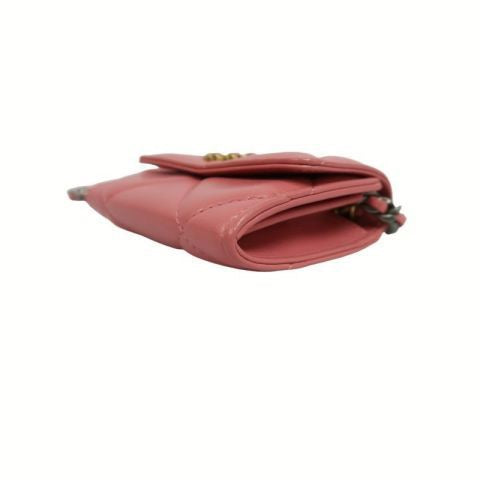 CHANEL 19 Wallet On Chain WOC in Pink Lambskin with Two-Tone Gold Hardware