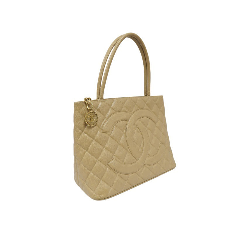 Chanel Beige Grained Calfskin Reissue Medallion Tote Bag with Gold-Tone Hardware, Shoulder Bag