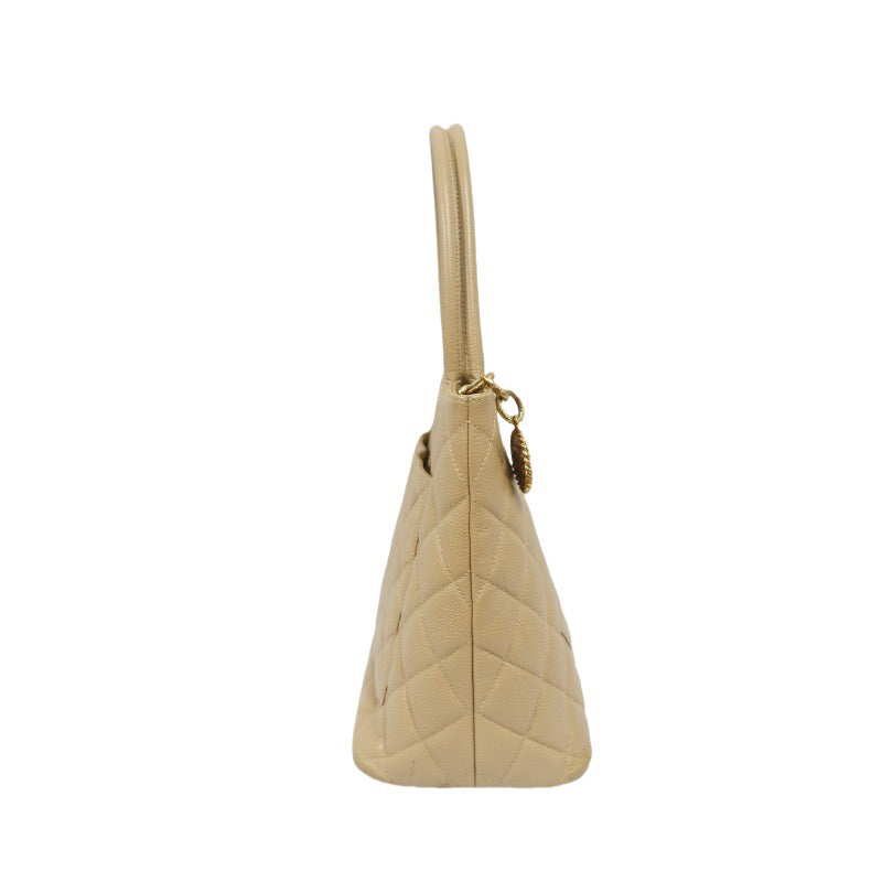 Chanel Beige Grained Calfskin Reissue Medallion Tote Bag with Gold-Tone Hardware, Shoulder Bag