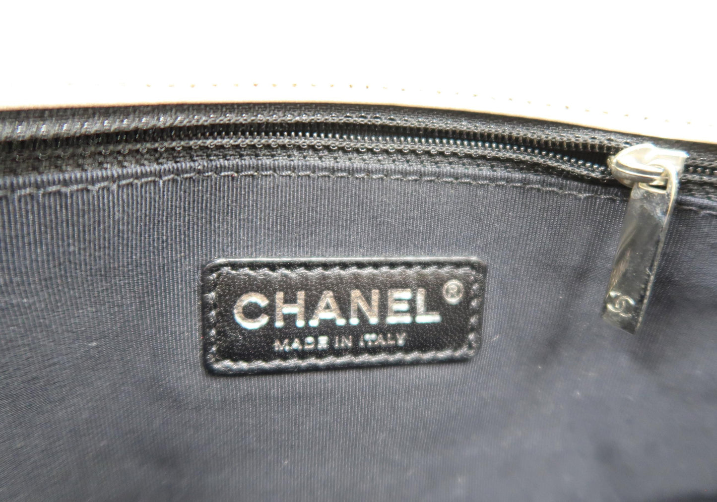 Chanel Pink Beige Lambskin Chain Shoulder Bag with Silver-Tone Hardware