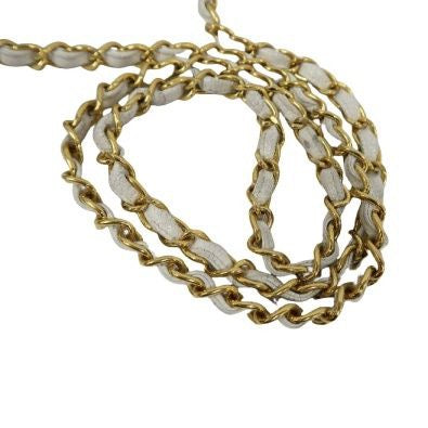 Chanel White Caviar Leather Classic Flap Bag with Gold-Tone Hardware, Chain Shoulder Bag
