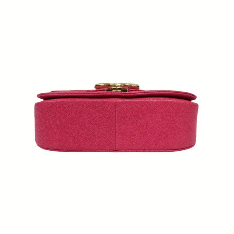 Chanel Pink Lambskin Top Handle Chain Shoulder Bag with Gold-Tone Hardware