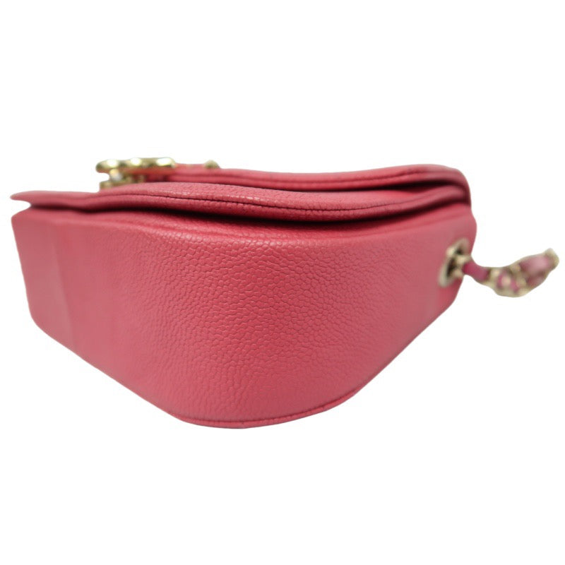 Chanel Pink Lambskin Top Handle Chain Shoulder Bag with Gold-Tone Hardware