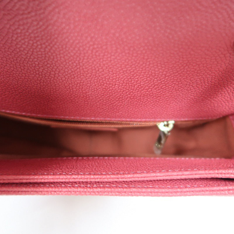 Chanel Pink Lambskin Top Handle Chain Shoulder Bag with Gold-Tone Hardware