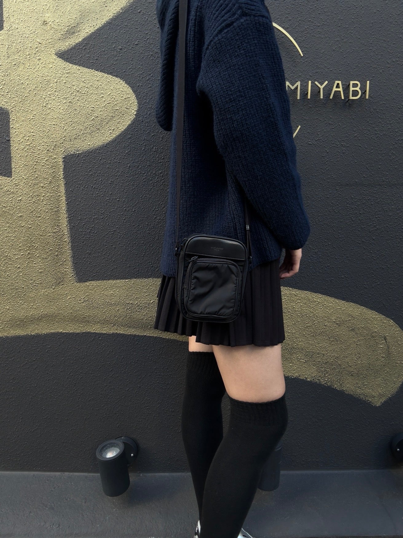 Saint Laurent City Mini Camera Bag in Black Nylon