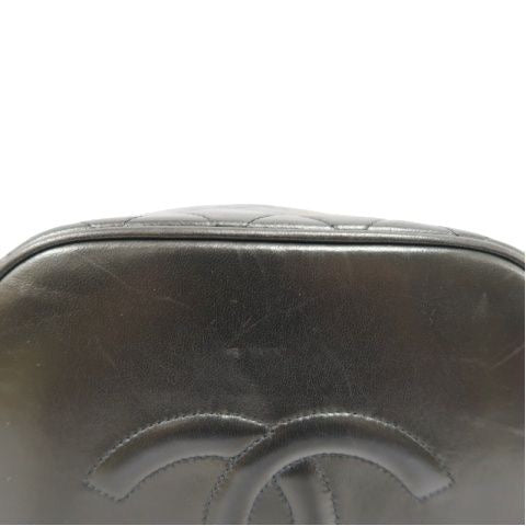 Chanel Black Lambskin Vanity Case Pouch, with Dust Bag & Guarantee Card