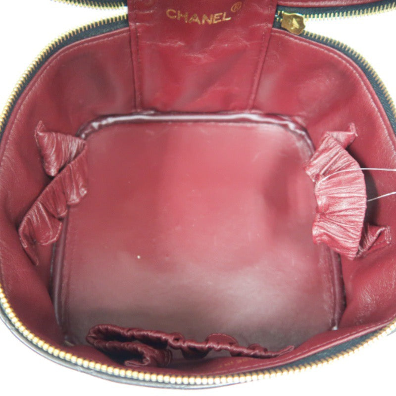 Chanel Black Lambskin Vanity Case Pouch, with Dust Bag & Guarantee Card