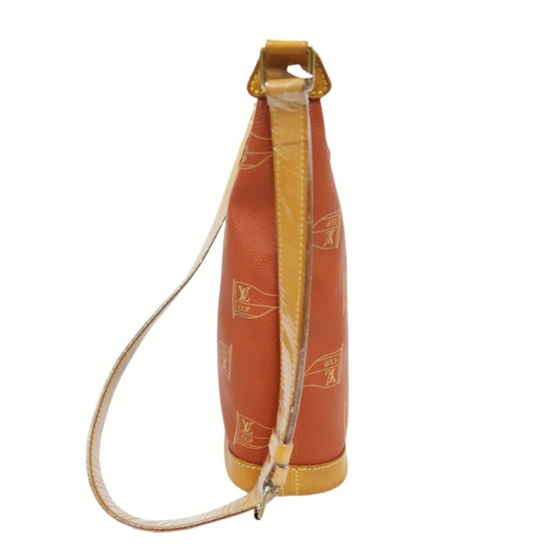 Louis Vuitton Monogram Vuitton Cup Rituelle Bag, Brown Monogram Canvas with Red Leather Trim, Shoulder Bag