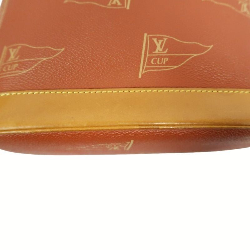 Louis Vuitton Monogram Vuitton Cup Rituelle Bag, Brown Monogram Canvas with Red Leather Trim, Shoulder Bag