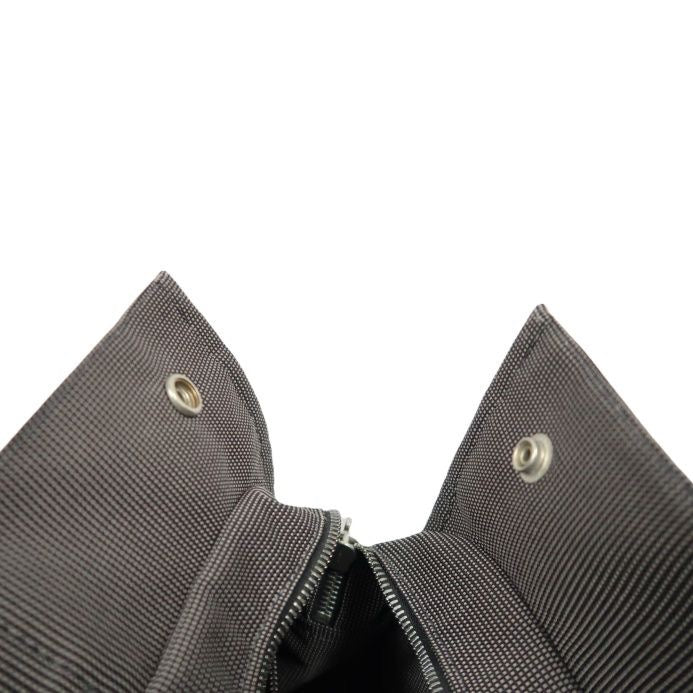 Hermes Herline MM Canvas Tote Bag in Gray/Black