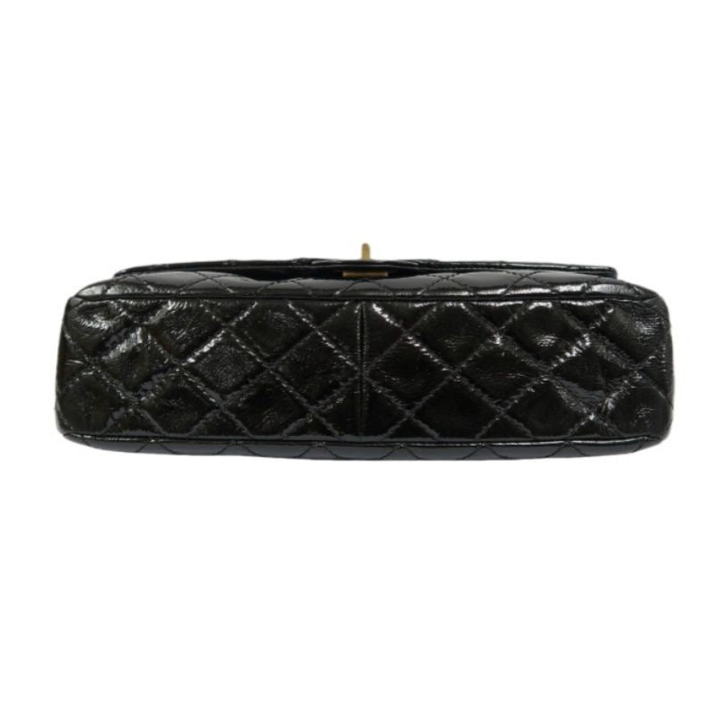 Chanel Black Patent Leather 2.55 Shoulder Bag with Gold Hardware