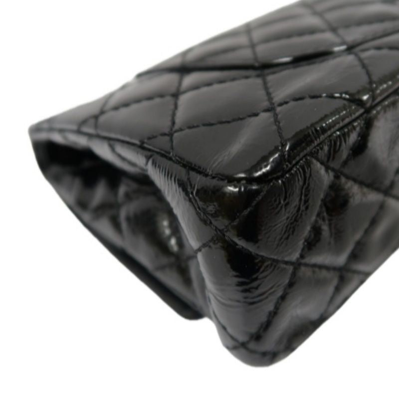 Chanel Black Patent Leather 2.55 Shoulder Bag with Gold Hardware