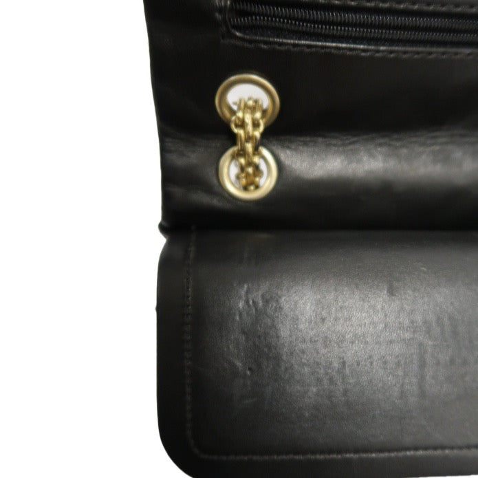 Chanel Black Patent Leather 2.55 Shoulder Bag with Gold Hardware