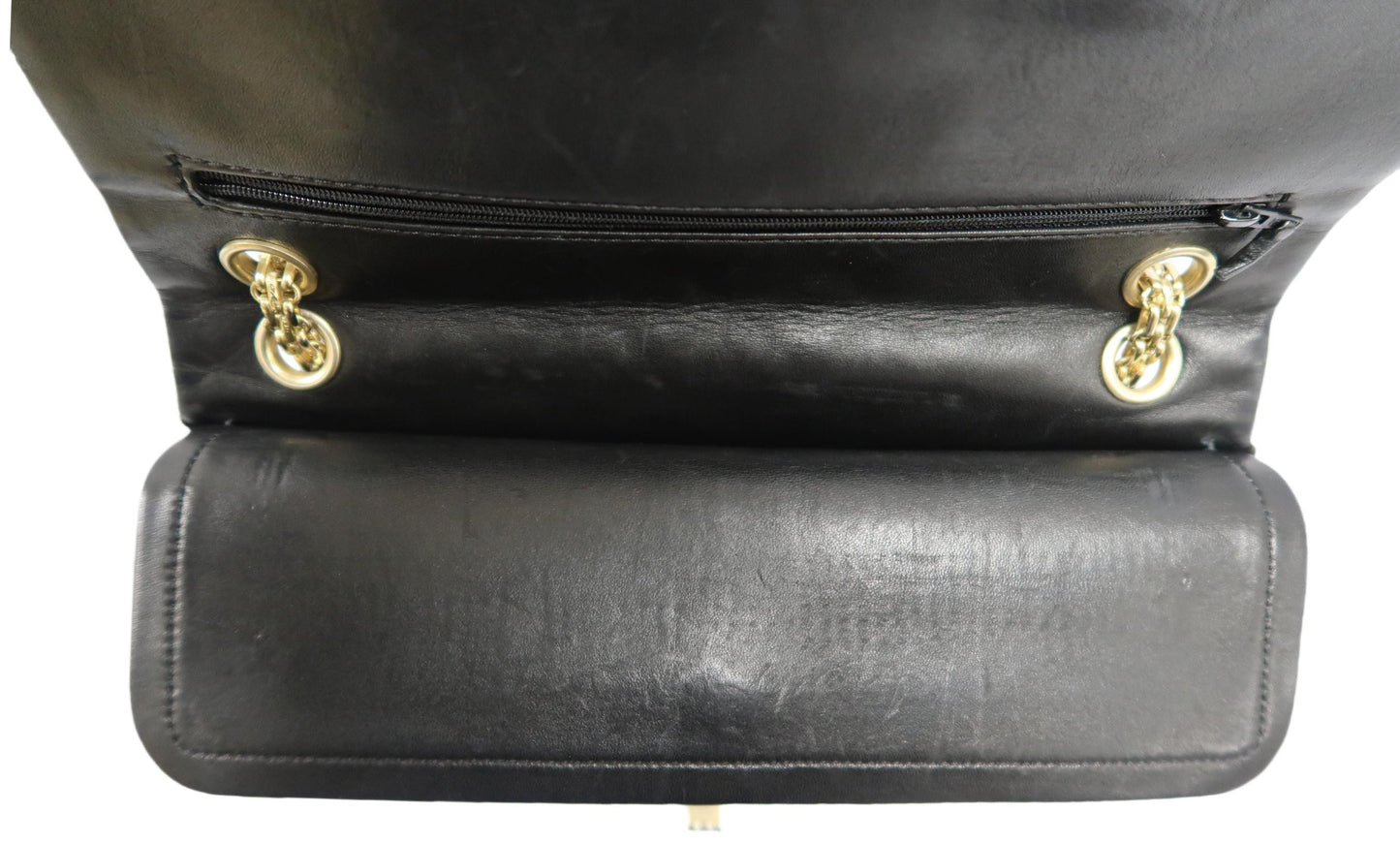 Chanel Black Patent Leather 2.55 Shoulder Bag with Gold Hardware