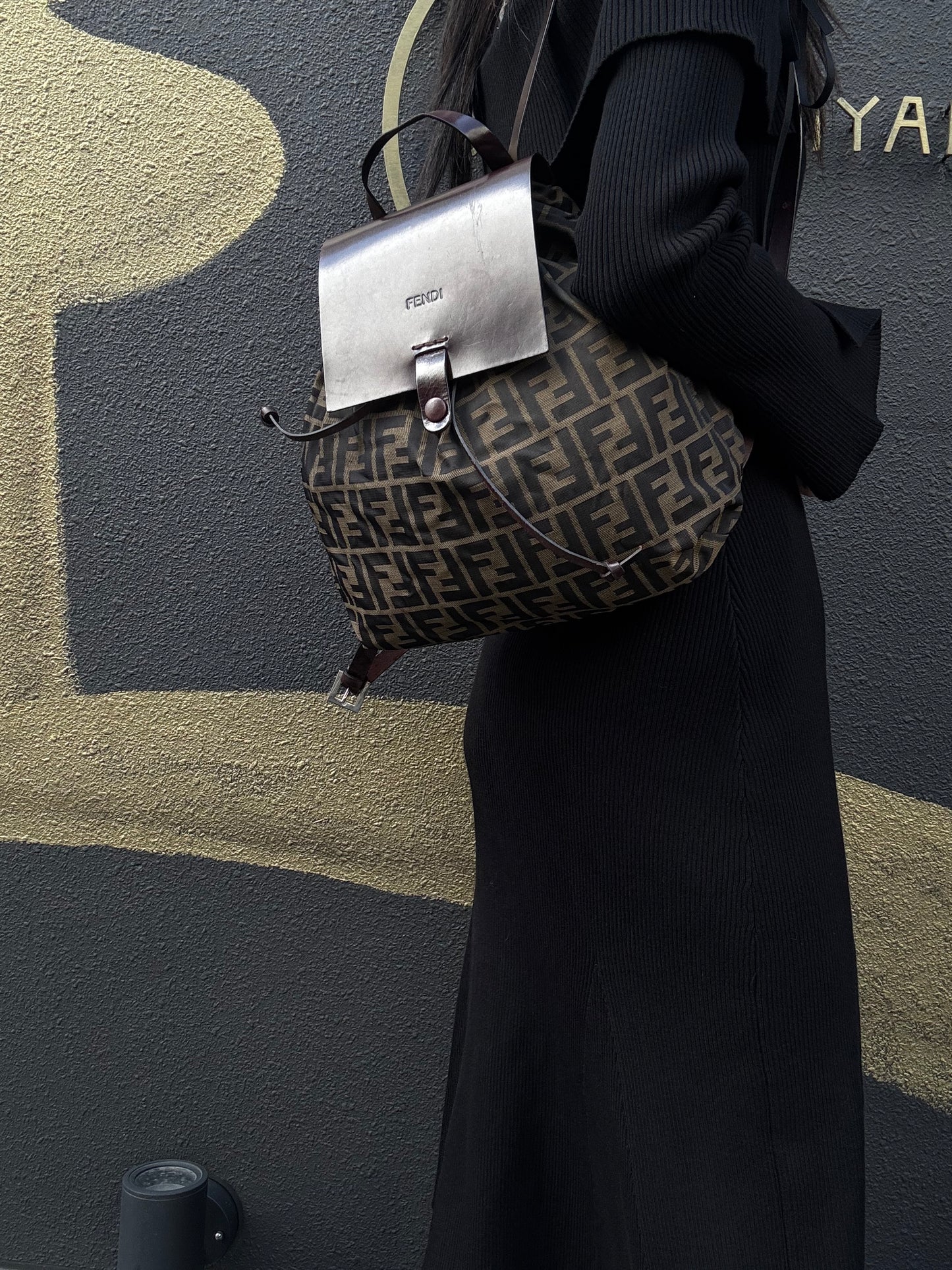 Fendi Zucca Backpack, Canvas, Brown