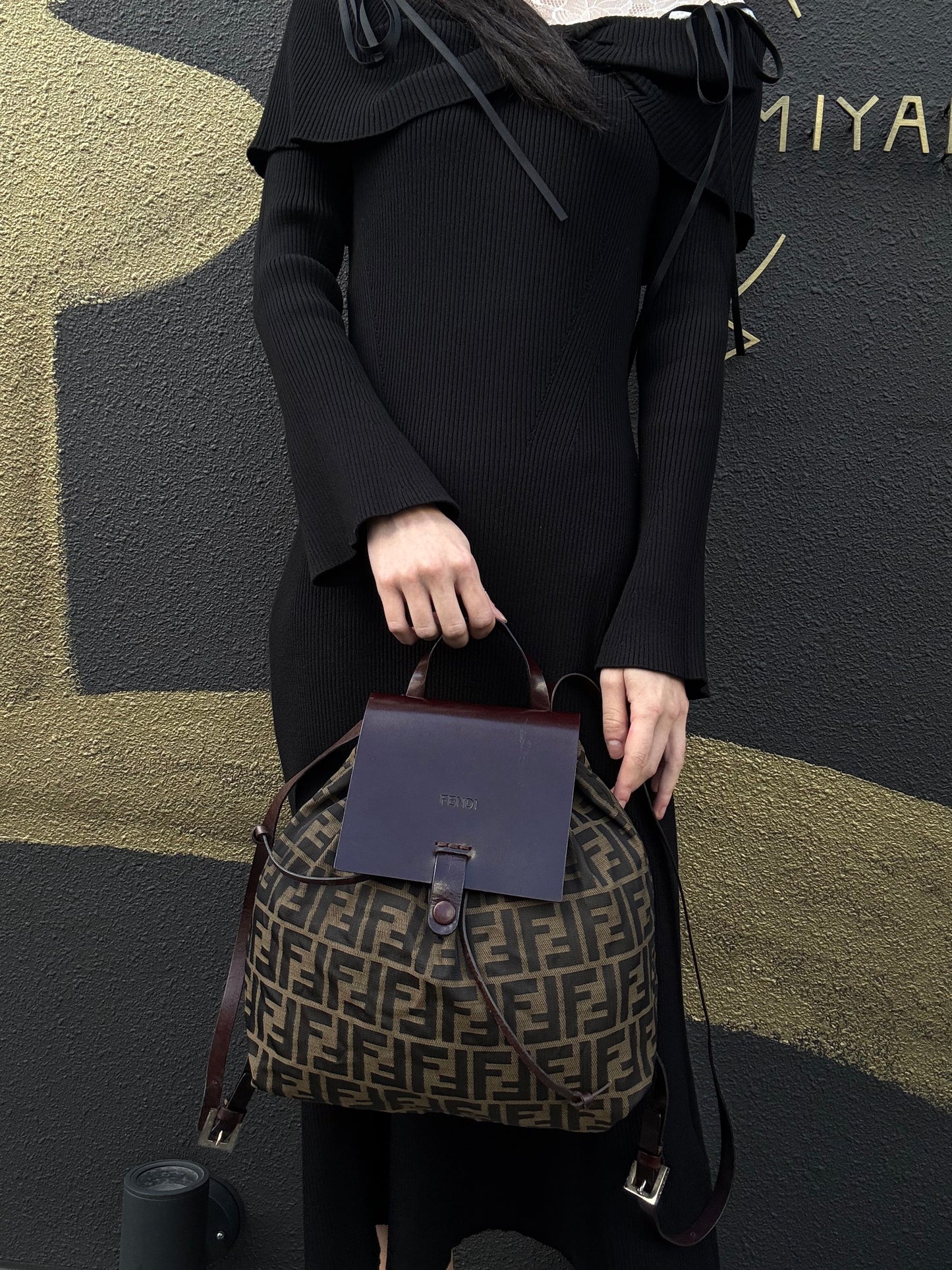 Fendi Zucca Backpack, Canvas, Brown