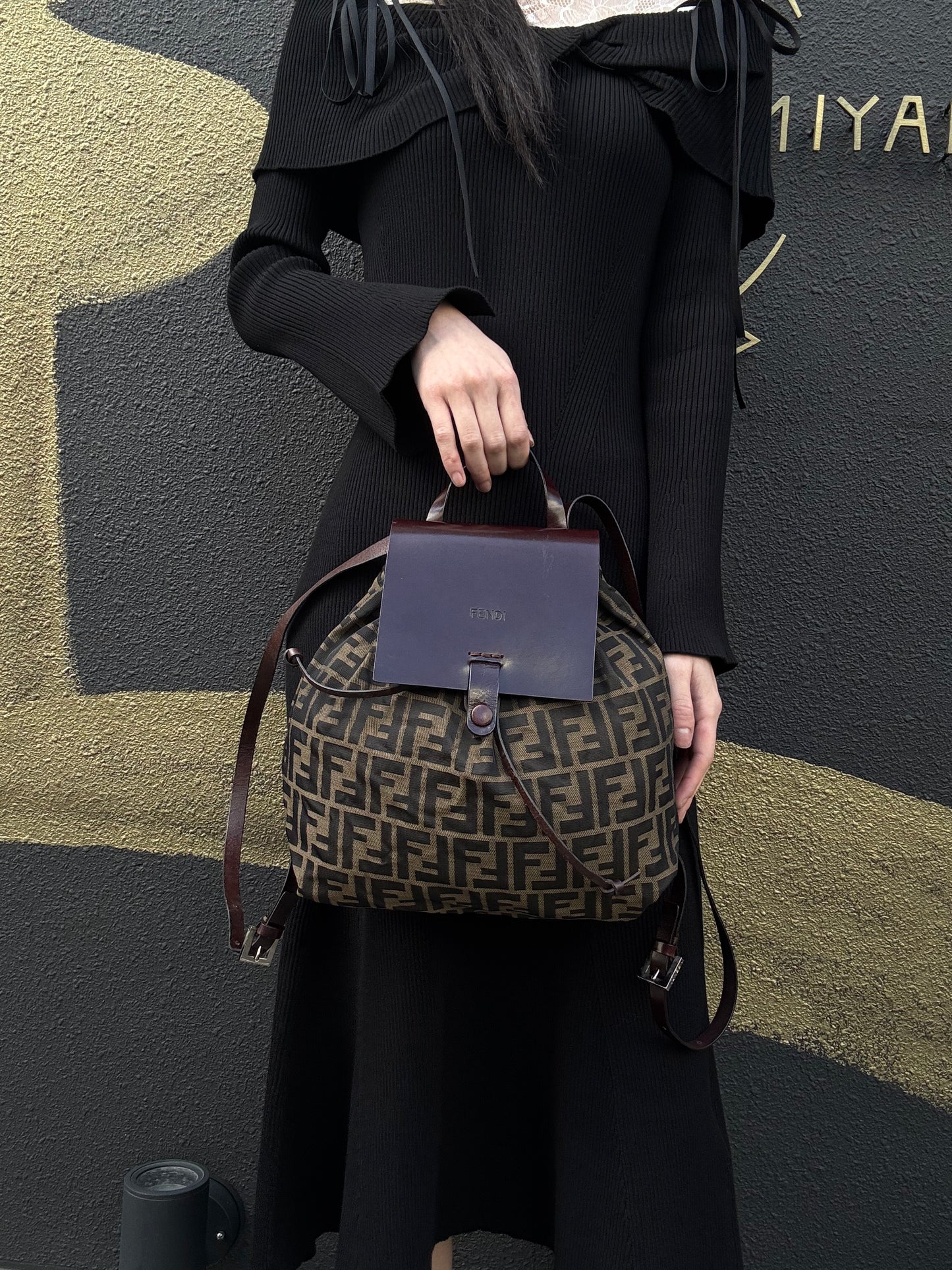Fendi Zucca Backpack, Canvas, Brown