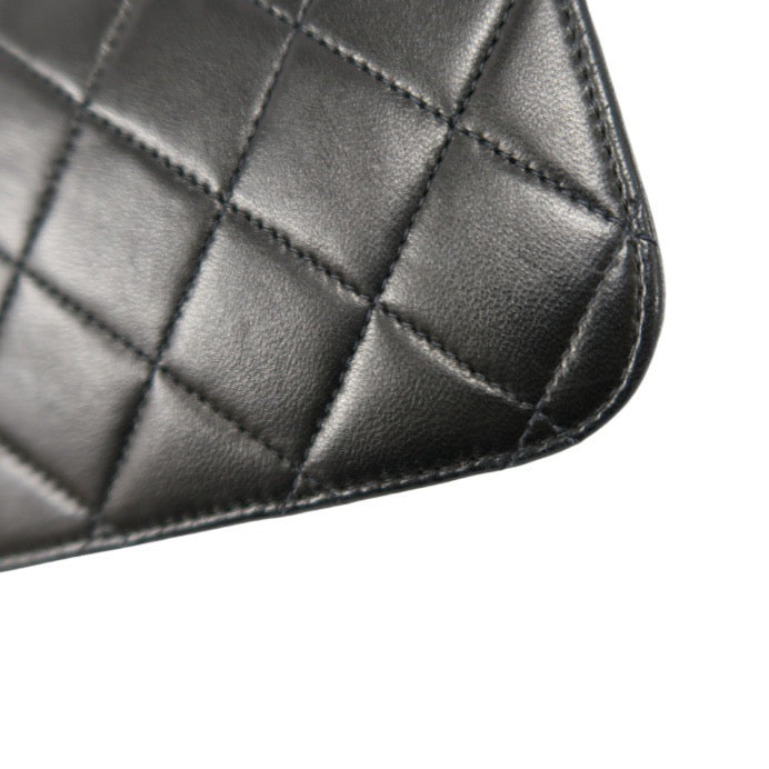 Chanel Black Lambskin Matelasse Single Chain Shoulder Bag CF with Gold Hardware, with Box and Dust Bag