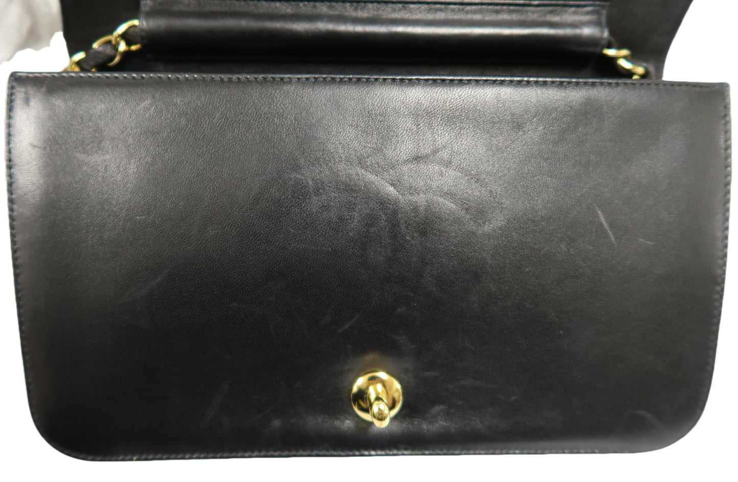 Chanel Black Lambskin Matelasse Single Chain Shoulder Bag CF with Gold Hardware, with Box and Dust Bag
