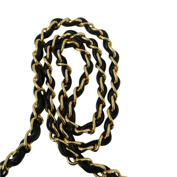 Chanel Black Lambskin Matelasse Single Chain Shoulder Bag CF with Gold Hardware, with Box and Dust Bag