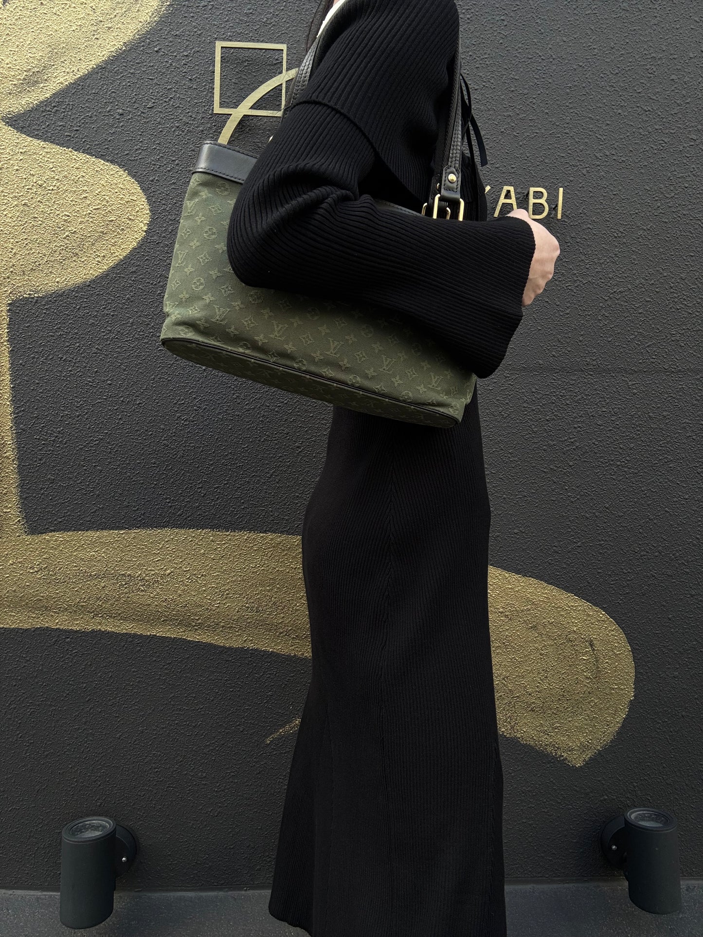 Louis Vuitton Mini Lucille PM, Monogram Mini Canvas Handbag, Green, Gold Hardware