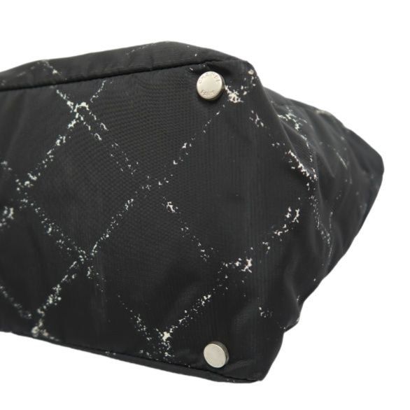 Chanel Travel Tote Bag Black Nylon with Authenticity Card