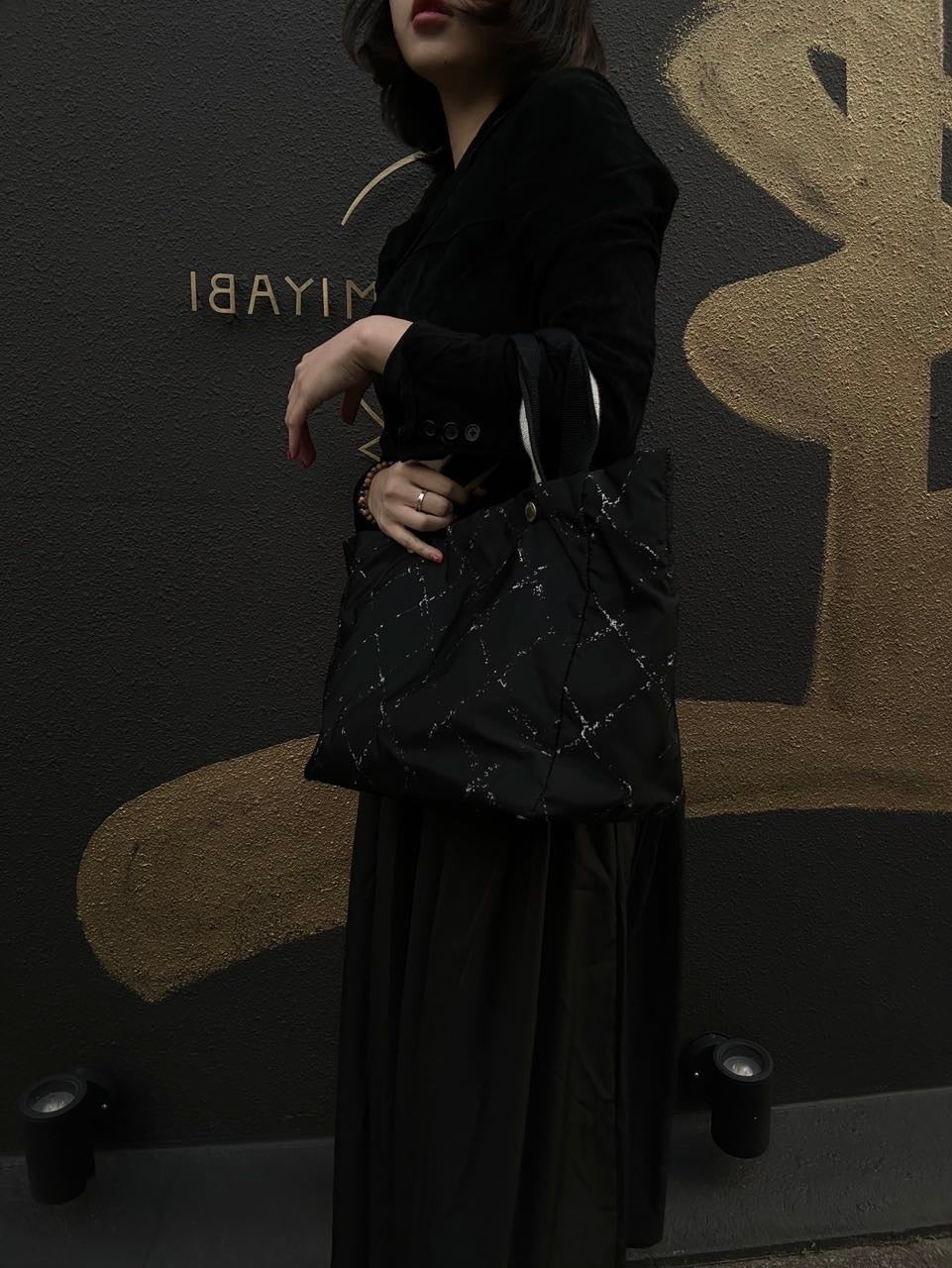 Chanel Travel Tote Bag Black Nylon with Authenticity Card