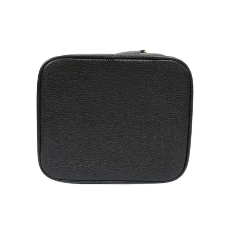 Chanel Coco Mark Caviar Vanity Bag Black with Gold Hardware