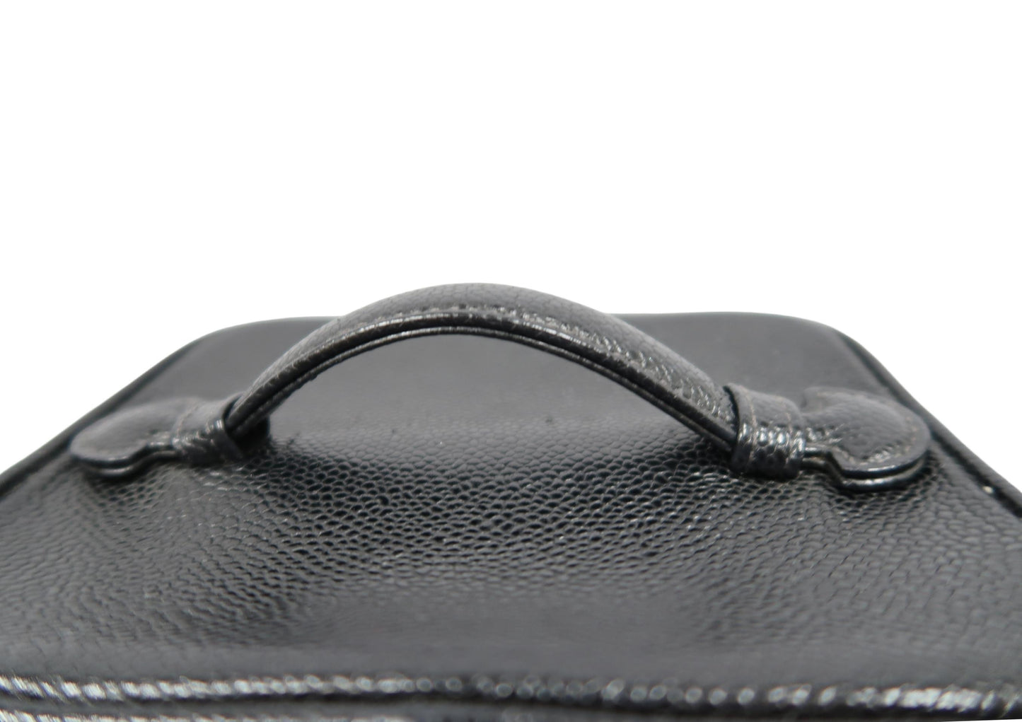 Chanel Coco Mark Caviar Vanity Bag Black with Gold Hardware