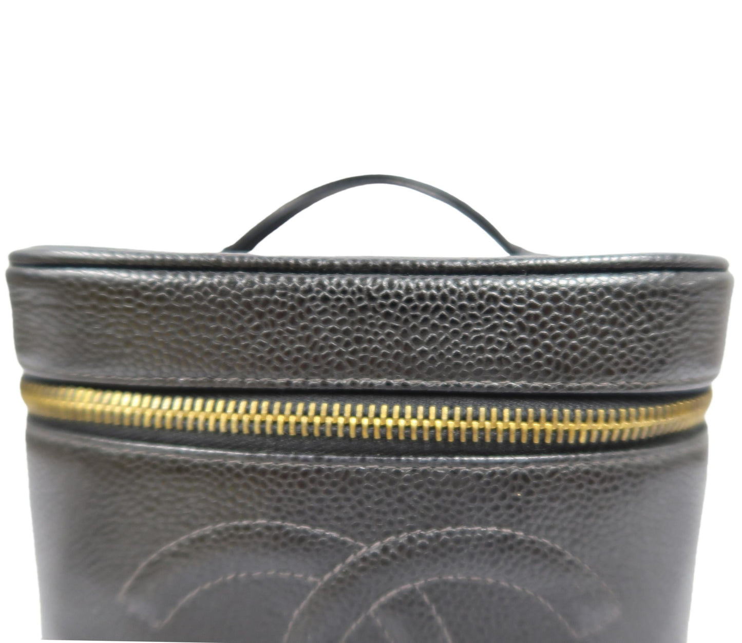 Chanel Coco Mark Caviar Vanity Bag Black with Gold Hardware