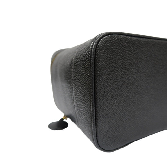 Chanel Coco Mark Caviar Vanity Bag Black with Gold Hardware