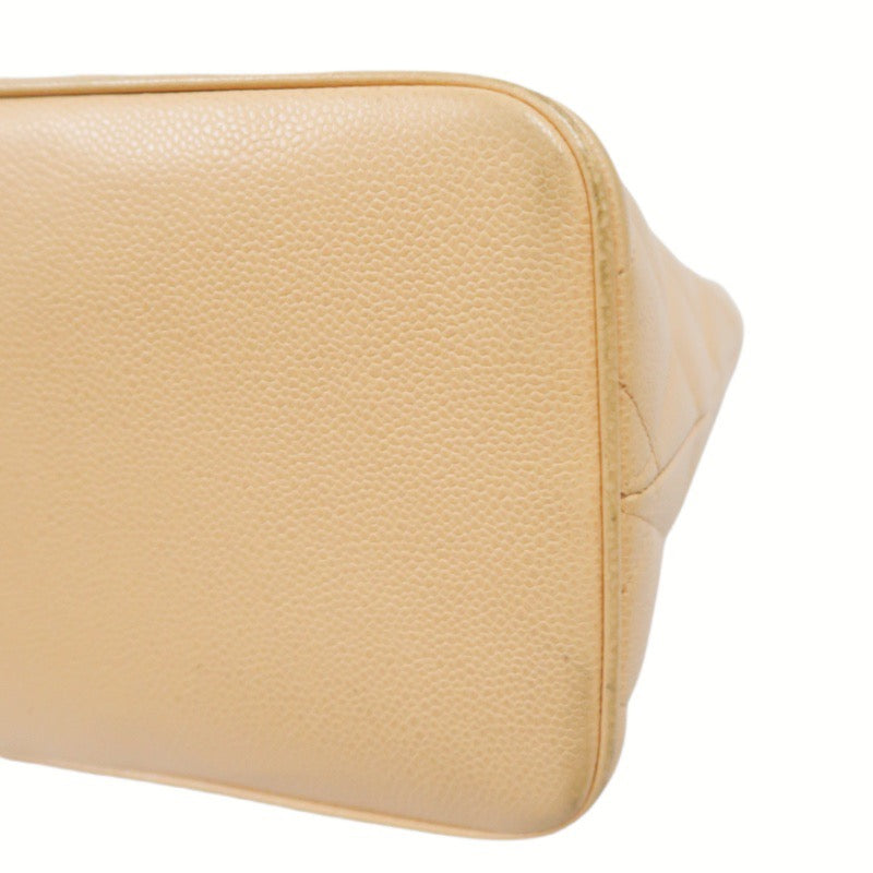 Chanel Reproduction Tote Bag Pink Beige Caviar with Gold Hardware