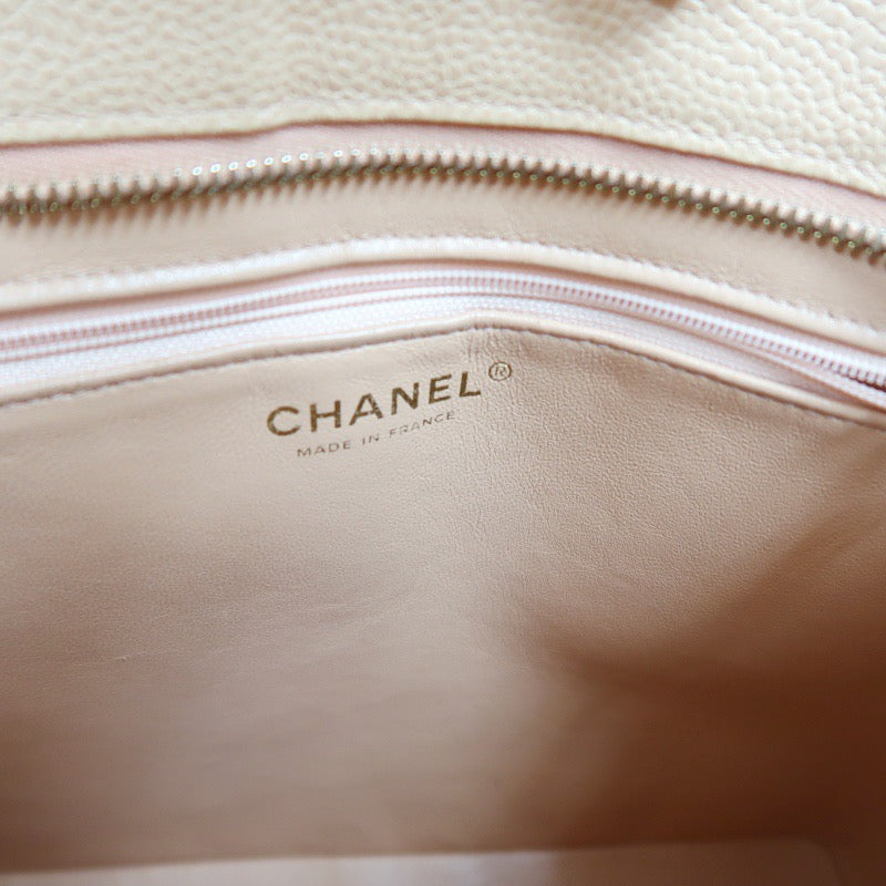 Chanel Reproduction Tote Bag Pink Beige Caviar with Gold Hardware
