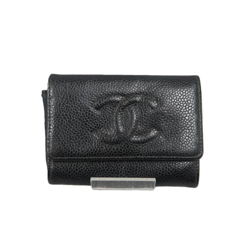 Chanel Black Caviar Leather Card Holder
