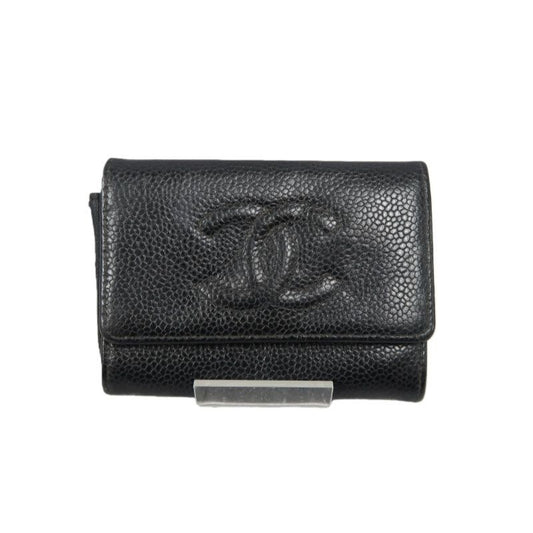 Chanel Black Caviar Leather Card Holder