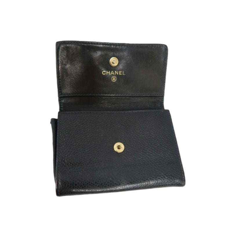 Chanel Black Caviar Leather Card Holder