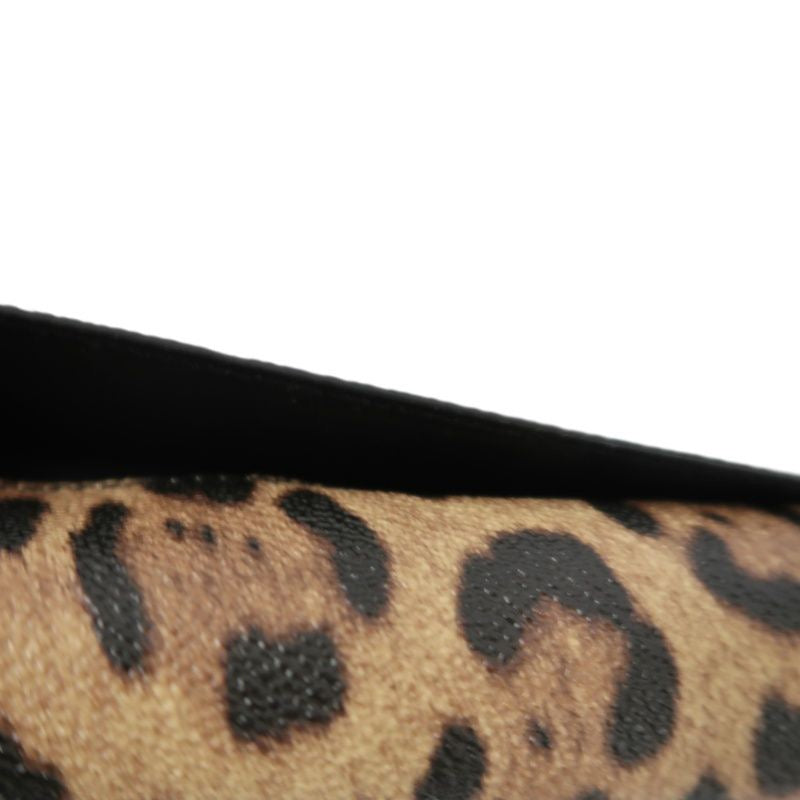 Dolce & Gabbana Leopard Print Long Wallet Brown PVC, with Box