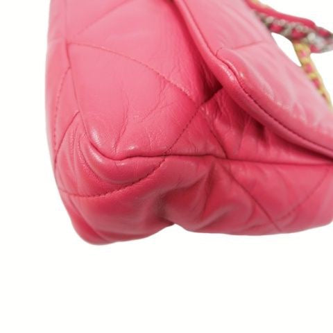 Chanel 19 Flap Bag in Pink Lambskin with Gold Hardware