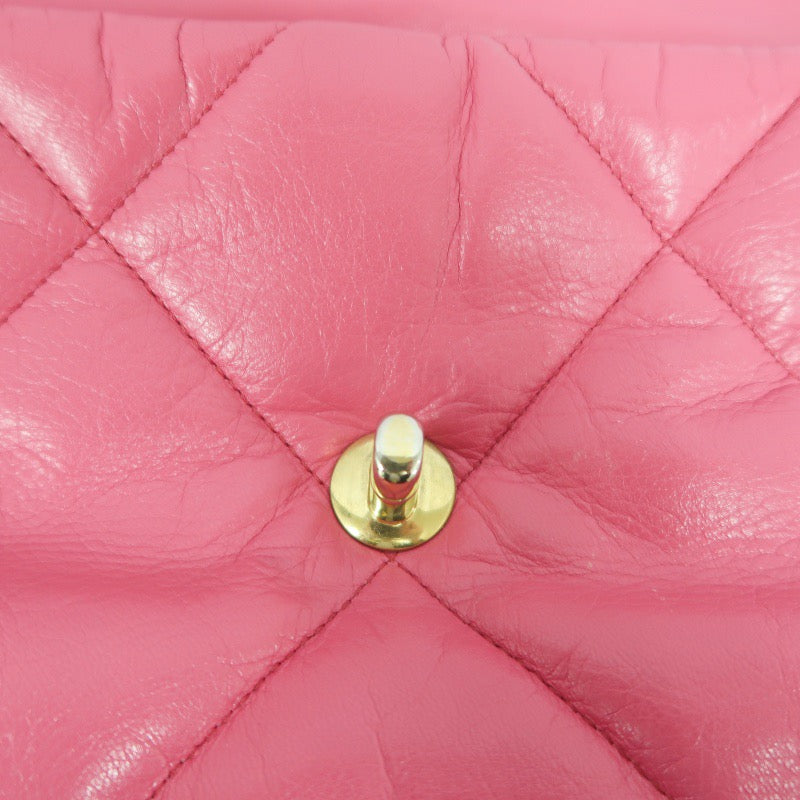 Chanel 19 Flap Bag in Pink Lambskin with Gold Hardware
