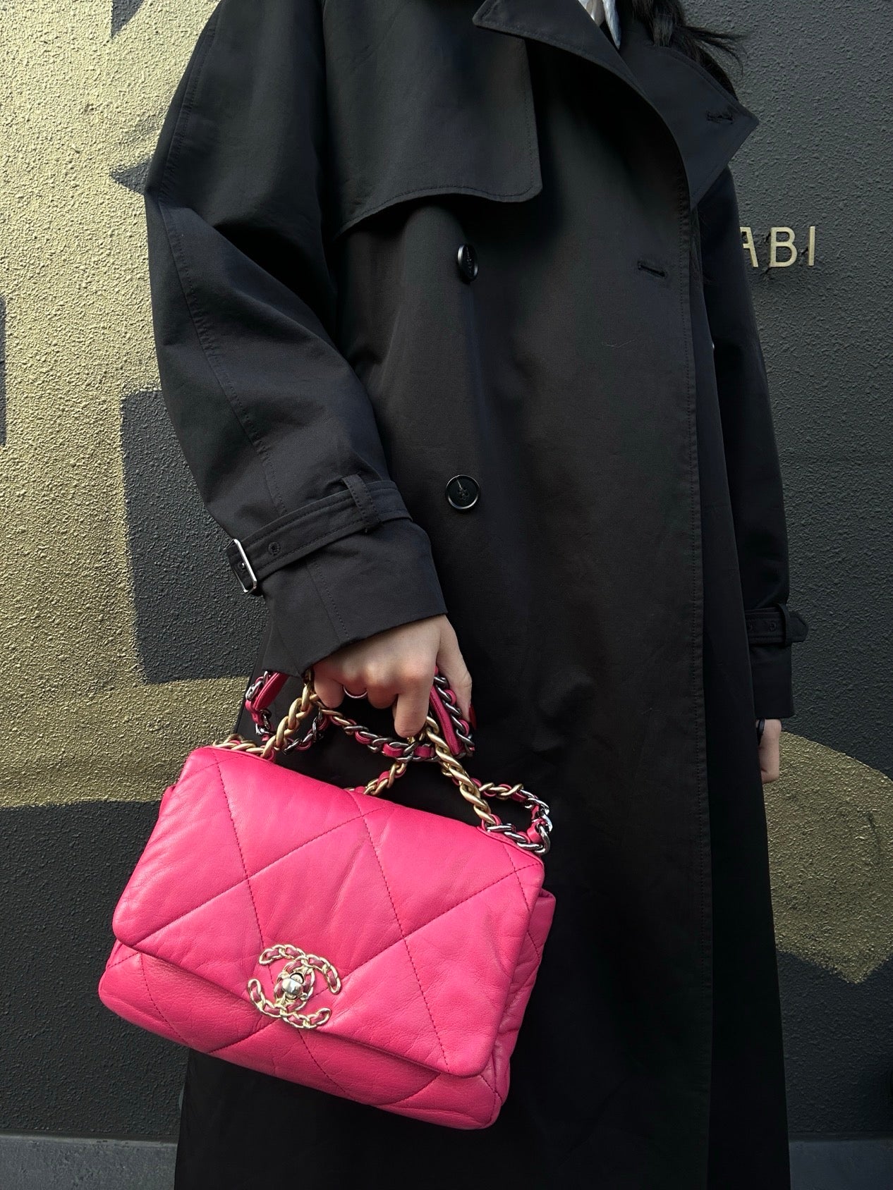 Chanel 19 Flap Bag in Pink Lambskin with Gold Hardware