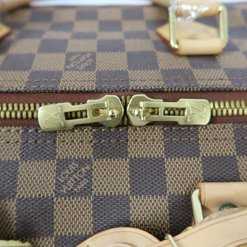 LOUIS VUITTON Damier Ebene Cruiser 45 Handbag, comes with 2 Cadena locks, 2 name tags and pochette.