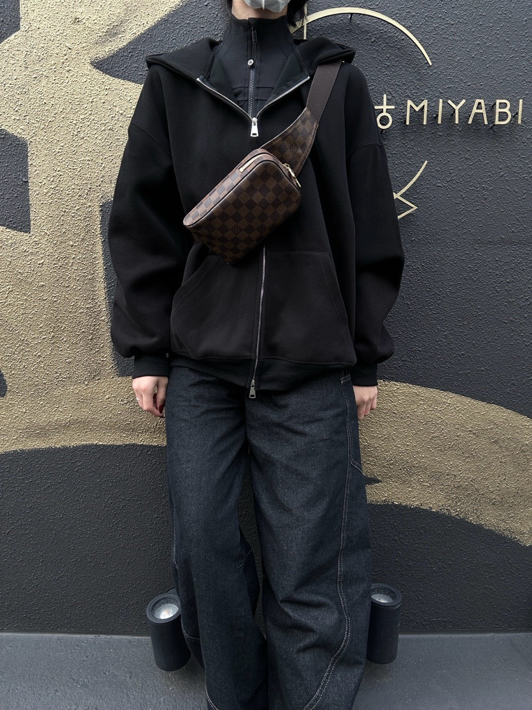 LOUIS VUITTON Damier Geronimos Body Bag (PVC Damier Canvas), Chest Bag