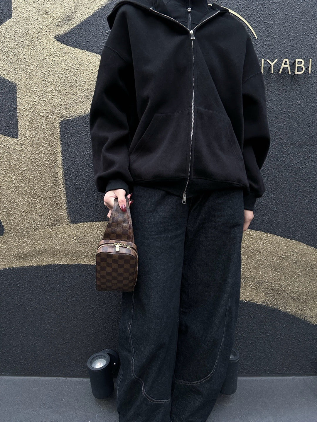 LOUIS VUITTON Damier Geronimos Body Bag (PVC Damier Canvas), Chest Bag