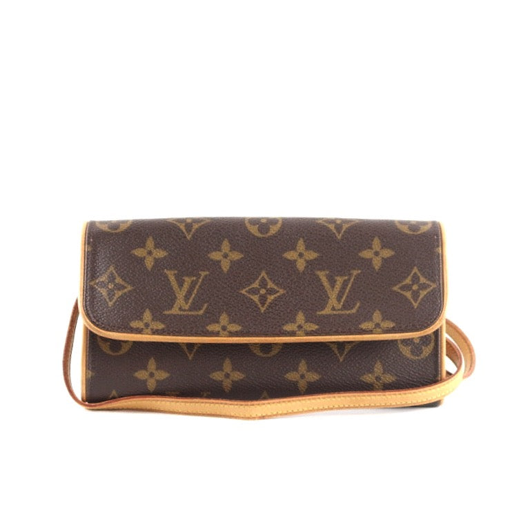 LOUIS VUITTON Monogram Pochette Twin Shoulder Bag, PVC, Envelope Style, Crossbody/Shoulder Bag & Waist Bag