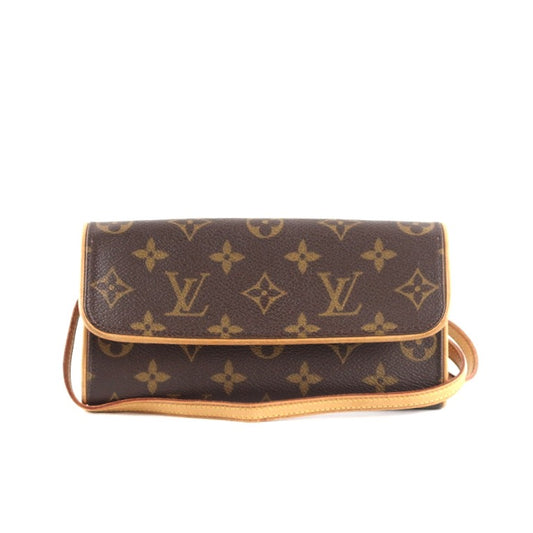 LOUIS VUITTON Monogram Pochette Twin Shoulder Bag, PVC, Envelope Style, Crossbody/Shoulder Bag & Waist Bag