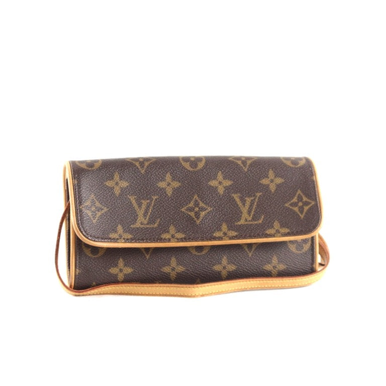 LOUIS VUITTON Monogram Pochette Twin Shoulder Bag, PVC, Envelope Style, Crossbody/Shoulder Bag & Waist Bag