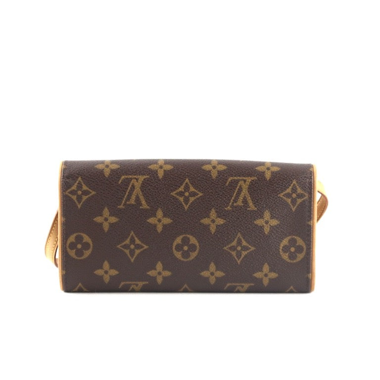 LOUIS VUITTON Monogram Pochette Twin Shoulder Bag, PVC, Envelope Style, Crossbody/Shoulder Bag & Waist Bag
