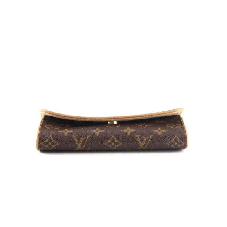 LOUIS VUITTON Monogram Pochette Twin Shoulder Bag, PVC, Envelope Style, Crossbody/Shoulder Bag & Waist Bag